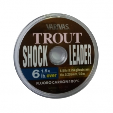 Леска флюорокарбоновая VARIVAS TROUT SHOCK LEADER FLUORO 30m №1.5 6lb