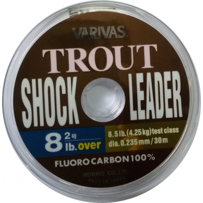 Леска флюорокарбоновая VARIVAS TROUT SHOCK LEADER FLUORO 30m №2 8lb