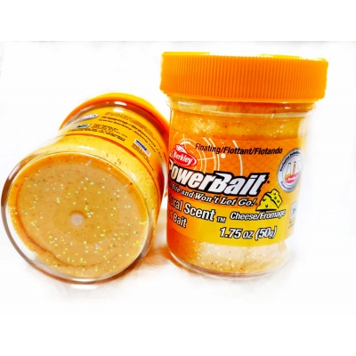 Паста Berkley PowerBait Natural Scent Trout Bait 50 gr Cheese Glitter (1152856)