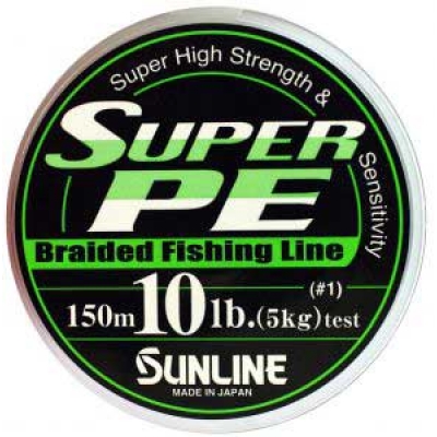 Sunline SUPER PE LIGHT GREEN 150m #6,0 (0,405mm) 60lb 30kg