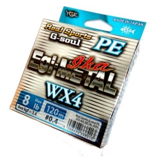 ПЛЕТЕНЫЙ ШНУР YGK REAL SPORTS G-SOUL PE EGI-IKA METAL WX4 #0.4-120М